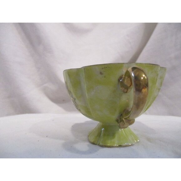 Tea‎ Cup delicate gold accents trinket jewelry earing catchall bird yellow blue - Picture 4 of 7